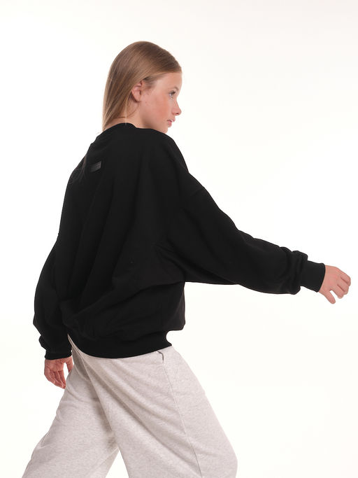 Толстовка оверсайз для девочки 22-2017 черный - Mini maxi фото 22