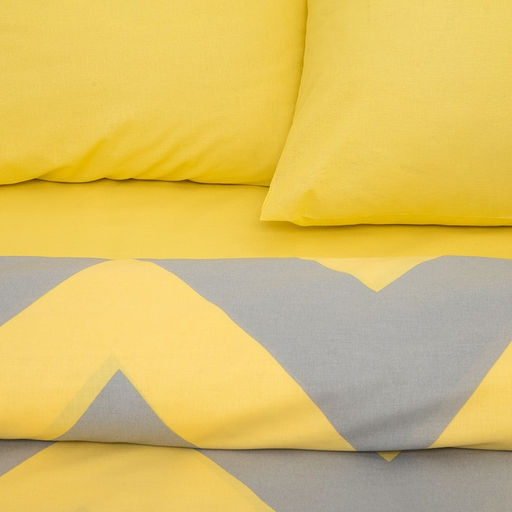 Постельное бельё Этель евро Жёлтый Шеврон 200х217, 240*220, 70х70-2 шт  фото 2