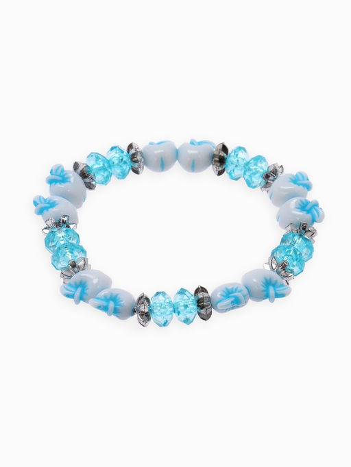 Цена за 2 шт. Браслет детский «Выбражулька» яблочки, d=5 см, голубой