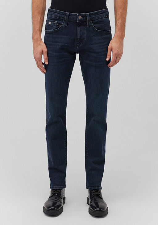 Jake Lux Black Puslu Vintage Koyu Mavi Jean Pantolon  фото 4