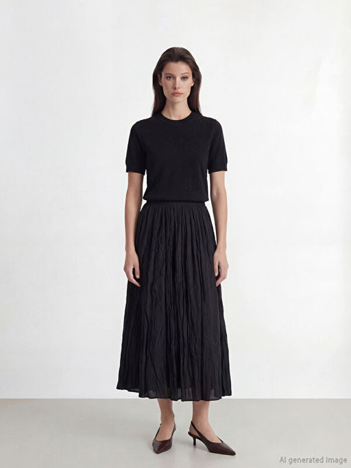 Beli Fermuarl? B?zg?l? Etek