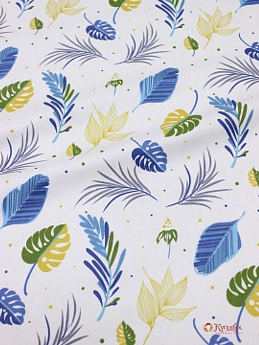 Сатин Тропический ветерок цв.синий, ш.1.61м, хлопок-100%, 120гр/м.кв