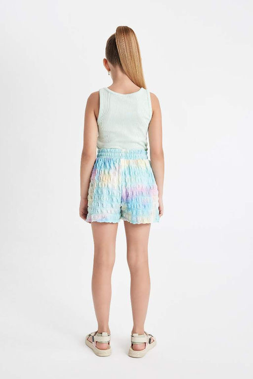 Мятые шорты с узором батик для девочек - Defacto фото 8