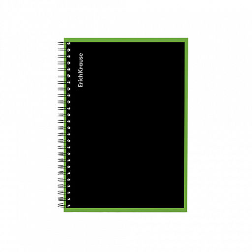 Цена за 12 шт. Тетрадь общая ученическая на спирали ErichKrause Accent, А4, 120 листов, клетка, ламинация глянцевая, структурное тиснение лён  фото 6