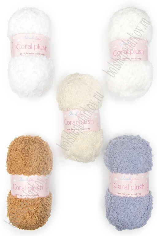 Пряжа Coral plush 100 гр (5 шт) SF-7843, №1