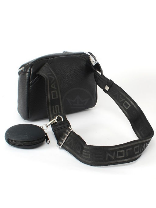 Сумка женская искусственная кожа DJ-CM 6924A-BLACK, 1отд, плечевой ремень, черный SALE 259727 - Adelia фото 7
