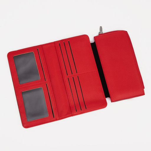 Кошелёк на кнопке, цвет красный - Simaland фото 4