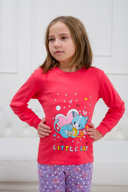 Пижама детская из интерлока Улыбка котенок с клубком - Амадэль фото 7