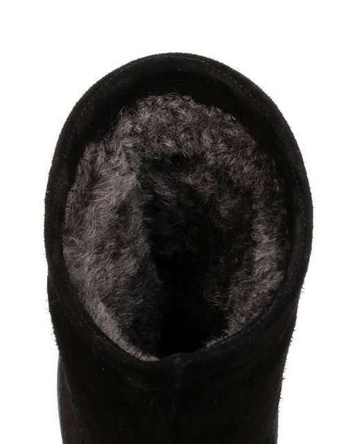 Полусапоги женские на литой подошве., Черные. Замша. Подклад овчина.