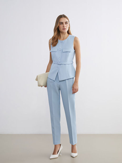 Y?ksek Bel Cigarette Kad?n Pantolon