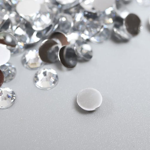 Декор для творчества пластик Стразы круглые. Прозрачные (набор 200 шт) 0,5х0,5 см - Арт узор фото 2