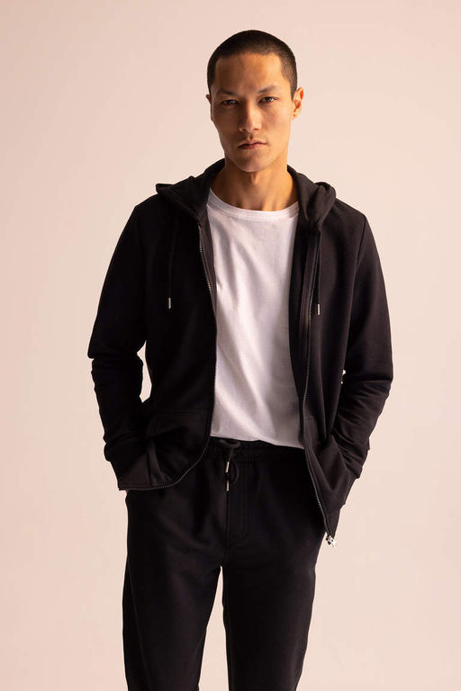 Толстовка на молнии стандартного кроя - Defacto фото 4