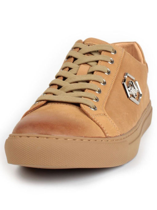 03-P255-3A YELLOW/BROWN Полуботинки спортивные мужские (натуральная замша)