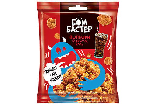 Цена за 5 шт.Бомбастер, попкорн карамельный со вкусом колы, 50 г