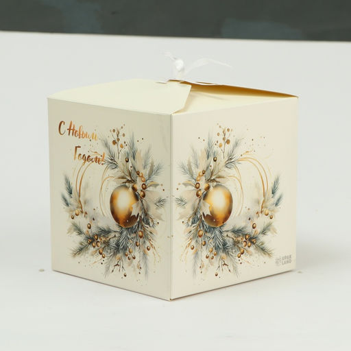 Цена за 10 шт. Коробка складная, подарочная новогодняя «Игрушка» 14×14×14 см
