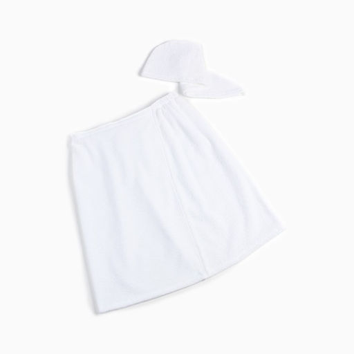 Набор для сауны Этель парео (68х150 см) и чалма, цвет белый  фото 6