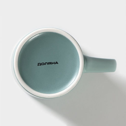 Кружка Доляна Good morning. Home, 385 мл, фарфор, голубая