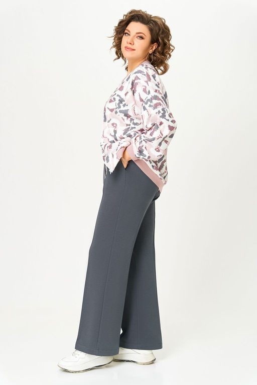 Блуза Swallow 803.2 черный+серебряный узор фото 445