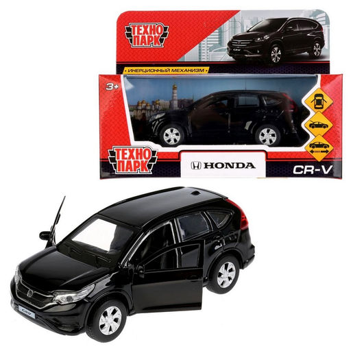 . Модель "Honda CR-V" металл 12 см, двери, багаж, инерц, черный, кор. арт.CR-V-BK
