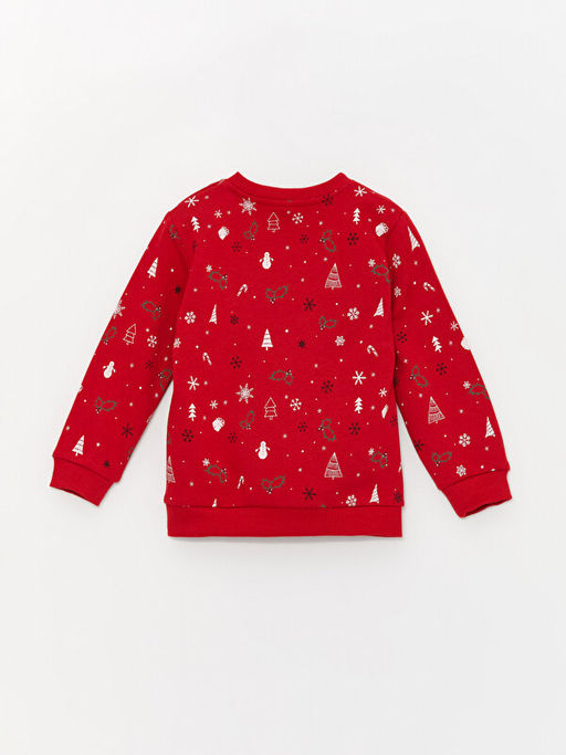 Bisiklet Yaka Uzun Kollu Y?lba?? Temal? Erkek Bebek Sweatshirt - Waikiki фото 3