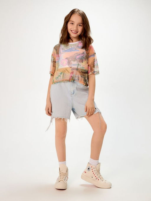 ACOOLA / Блузка детская для девочек Chaika набивка  фото 2