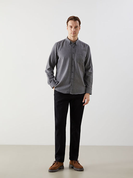 Regular Fit Uzun Kollu Ekose Erkek G?mlek