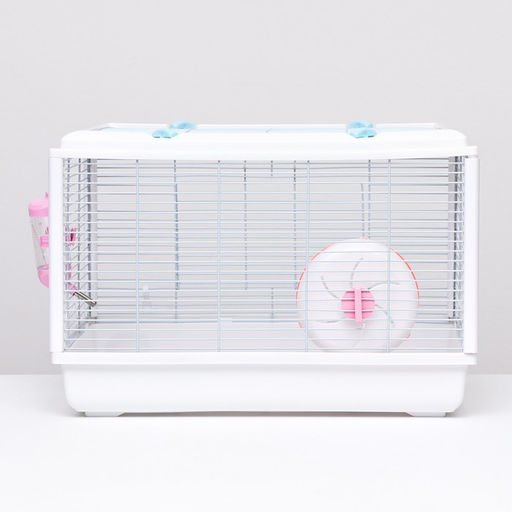 Клетка для грызунов с пластиковым укреплением 47 х 30 х 32 см, белая - Пижон фото 9