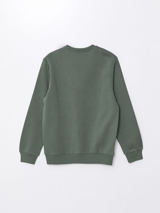 Bisiklet Yaka Uzun Kollu Bask?l? Erkek Sweatshirt - Waikiki фото 2