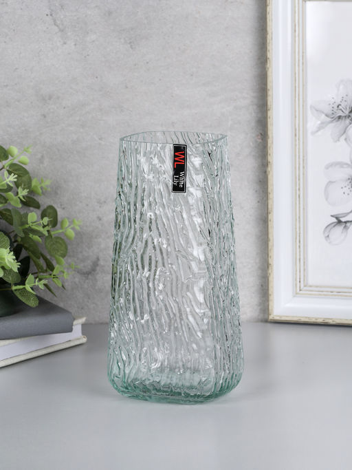 Ваза для цветов 20 см с ЛОГО прозрачная / WRD-138 /уп 24/ без и/уп745973 - ГалеонТрейд фото 7