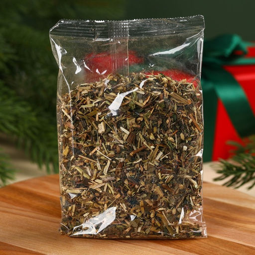 Подарочный набор новогодний «Тепла и уюта»: Чай новогодний травяной 20 г, безалкогольный бальзам 100 мл.