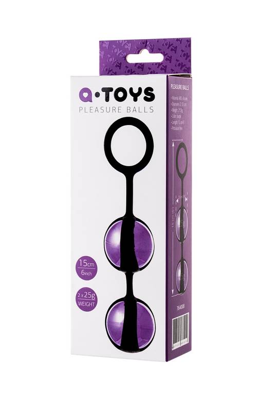 Вагинальные шарики TOYFA A-Toys Tona, ABS пластик, фиолетовый, 15 см  фото 3