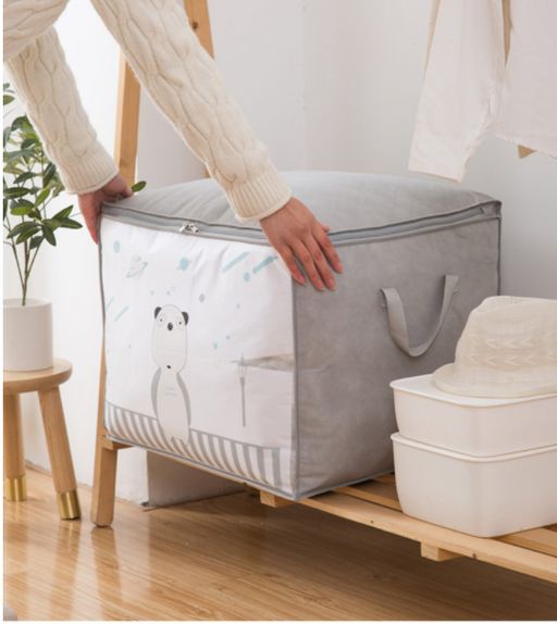 Плотный кофр из бамбукового волокна "Мишка", розовый