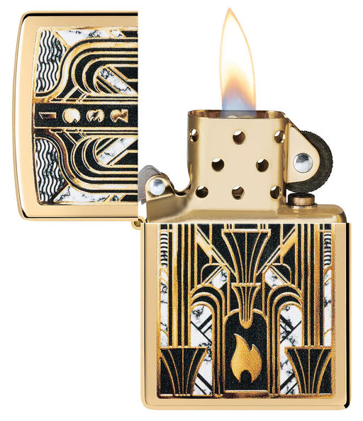 Зажигалка ZIPPO Пламя в стиле ар-деко | Art Deco Flame 46585  фото 3