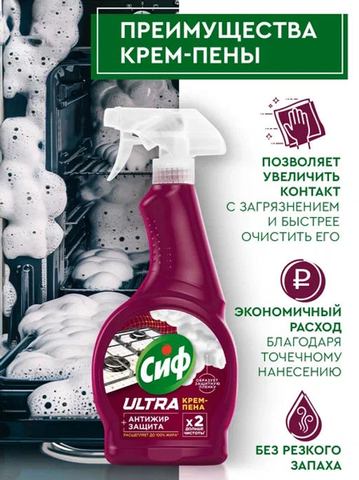 СИФ крем-пена Ultra Антижир 500мл