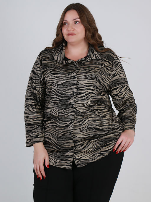 Рубашка женская больших размеров оверсайз