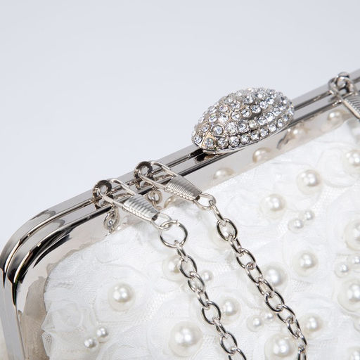 Сумка-клатч на фермуаре, цвет белый - Simaland фото 3