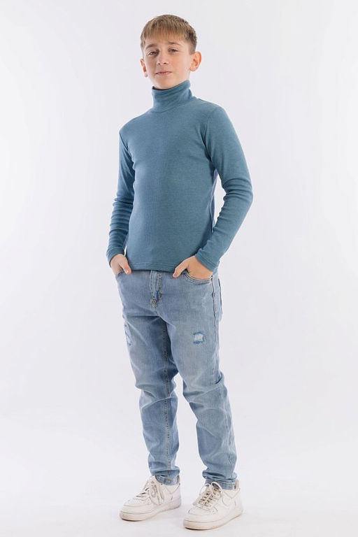 Водолазка из кашкорсе М21894гм Серо-голубой