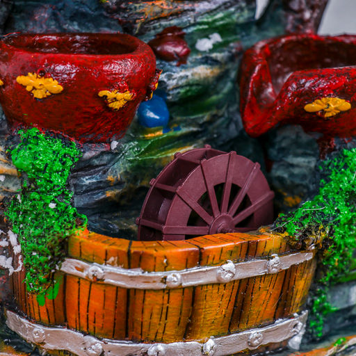 Фонтан настольный «Горка с ручейками», 13×16×20 см, с подсветкой