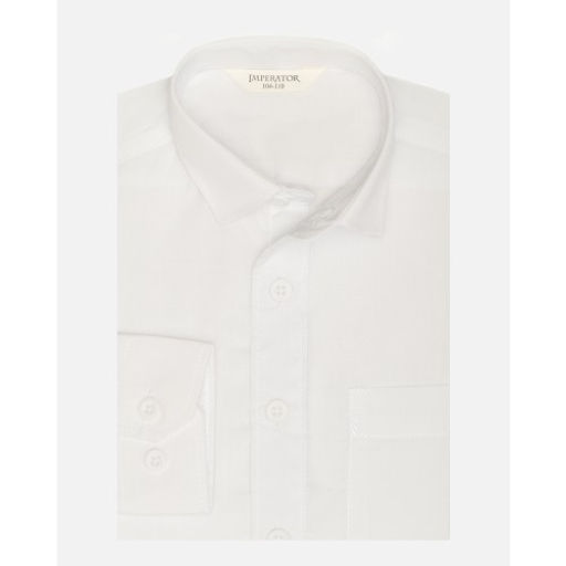 Рубашка школьная БЕЛАЯ, прямой крой, длинный рукав, тм - Царевич фото 34