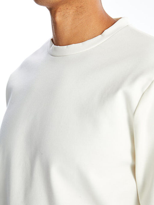 Bisiklet Yaka Uzun Kollu Erkek Sweatshirt