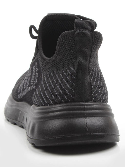 03-TEX-D01-07 BLACK Кроссовки летние мужские (текстиль)