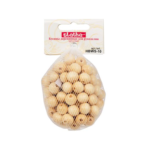 Бусина Zlatka дерево HBWS-10 10 мм 10 х 100 шт 5 шт св. дерево