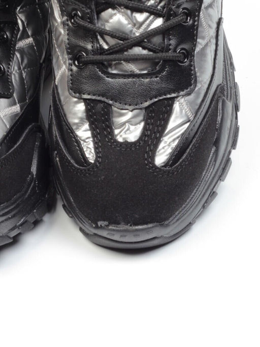 04-8524-4 BLACK Ботинки женские зимние (искусственные материалы)