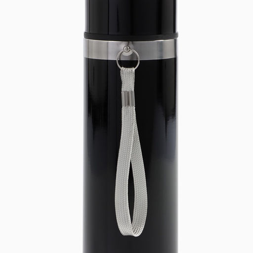 Термос гильза Мастер К, 500 мл, 24?7 см, с кружкой, с помпой, сохраняет тепло 10 ч, нержавеющая сталь, чёрный