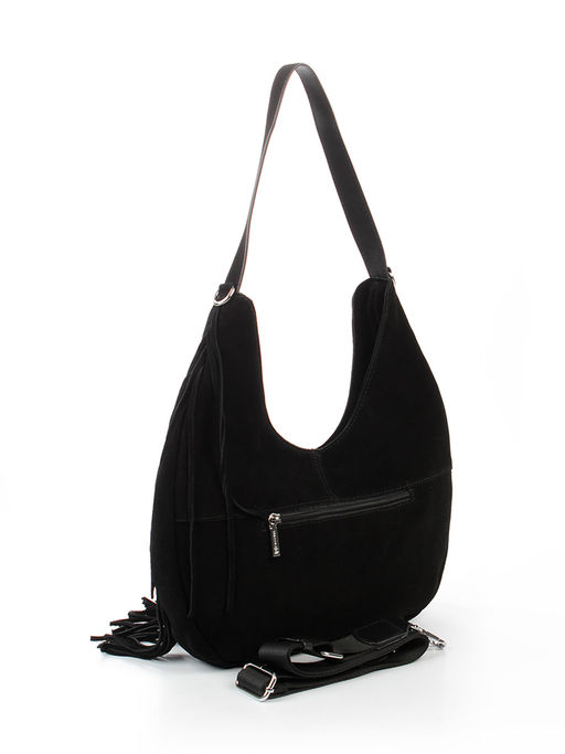 LACCOMA сумка P5876-черный натуральная замша, натуральная кожа полиэстер  фото 3