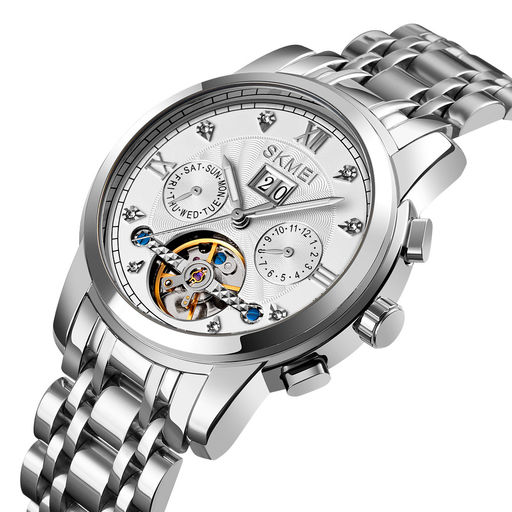 Часы наручные Skmei мужские механические с автоподзаводом M029silver-silver