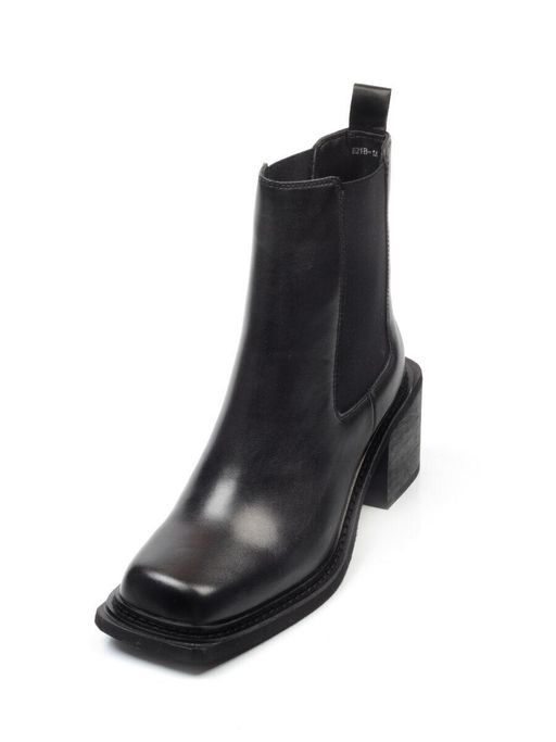 01-E21B-1A BLACK Ботинки демисезонные женские (натуральная кожа, байка) - Фабричный китай фото 6