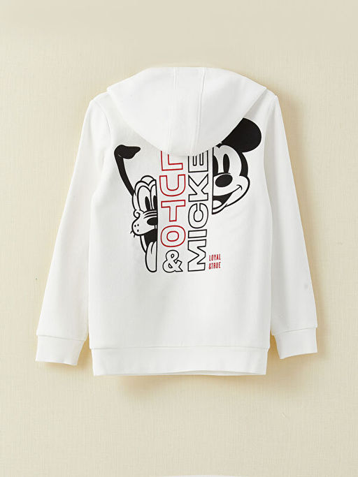 Kap??onlu Mickey Mouse Bask?l? Uzun Kollu Erkek ?ocuk Sweatshirt - Waikiki фото 2