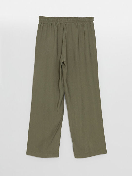 Kad?n Beli Lastikli D?z Pantolon - Waikiki фото 2