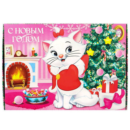 Цена за 2 шт. Коробка складная, 21 х 15 х 5 см С Новым годом, Коты аристократы - Disney фото 9